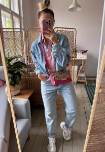 MiniMini Clap Fuchsia + Leopard IV Nubuck 