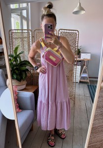 Traveller v.2 Canarino + Pink Bubbles + Braided Fuchsia 