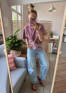 Mini Lola Lila Suede + Floral