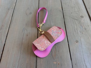 Sunglasses Case Bubble Gum + Paisley Nubuck