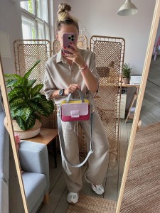 Bigger Pocket Light Grey + Canarino + Fuchsia + Lila