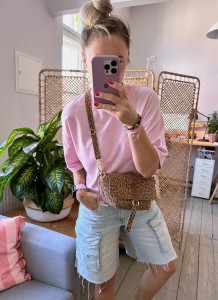 Mid Lola Leopard I Camel Suede