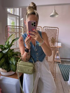 Traveller 2 v. classic Olive Bubbles + Roses Olive