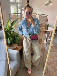 Traveller 2 v. classic Dotty Nubuck Jeans + Deer + Graphite + Fuchsia