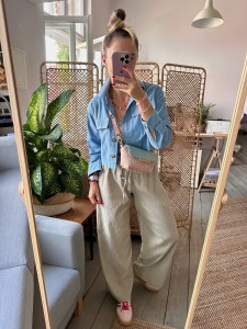 Mini Lola Paisley Pastel Nubuck + Cielo