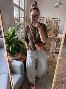 Mid Lola Salmon + Croco II Brown