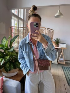 Mini Lola Milk Choco Bubbles + Leopard IV Pink Suede