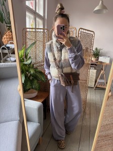 Mid Lola Taupe Croco II Vintage