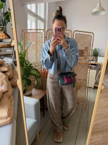 Mid Lola Full Petrol + Dahlia + Navy Blue Roses 