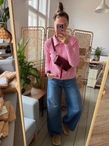 Mobiler Tiny Braided Red Maroon