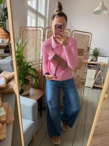 Mobiler Pink Bubbles + Leopard III Beige Nubuck + Heather