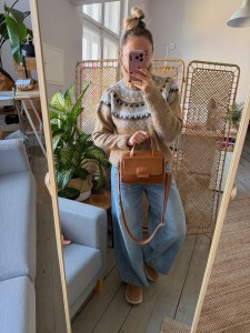 Bigger Pocket Toffee + Croco II Brown