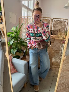 Mid Lola Full Taupe Bubbles Vintage