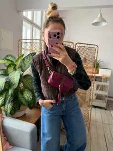 Mobiler Dahlia + Plum Suede