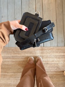 Mobiler Black Croco + Crystal Nubuck + Wallet