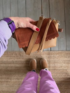 Mini Lola Two Wavy Coffee + Tobacco Corduroy Suede