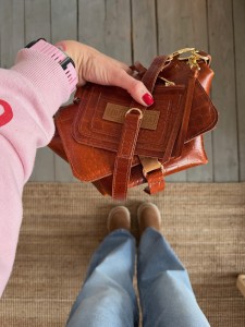 Mid Lola Full Brown Croco II Shiny + Wallet