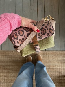 Mid Lola Full Cream Bubbles + Olive + Leopard IV Cream Nubuck