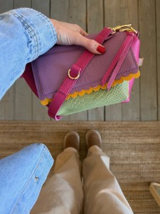 Mid Lola Full Two Wavy Fuchsia + Heather + Olive Korodo + Mustard