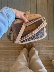 Pocketer Beige + Taupe Vintage Bubbles + Leopard III Taupe Nubuck