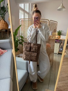 Tetris Leopard IV Taupe Nubuck 