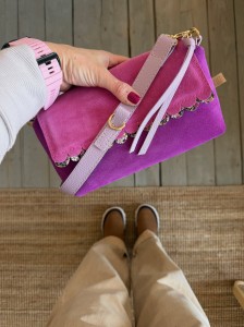 MiniMini Clap Two Wavy Fuchsia + Verbena Suede