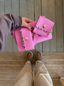 Mobiler Two Wavy Bubble Gum + Floral + Headphone Case + Card Holder