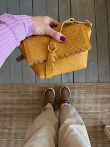 Mini Lola Two Wavy Honey + Mustard Paisley Nubuck