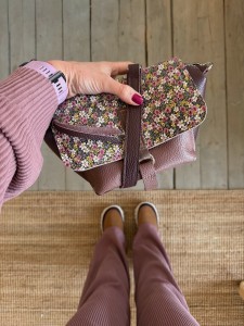 Mid Lola Full Deep Burgundy + Floral + Balsamic + Wallet