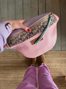 Bohonerka Pale Pink + Floral + Lila 