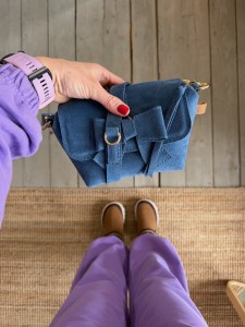 Mini Lola Bow Baltic Suede 