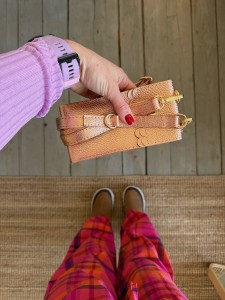 Phone Case Two Wavy Mini Gold Pink