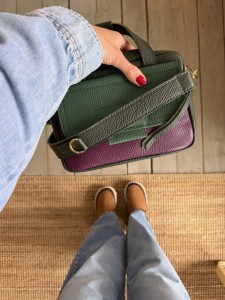 Bigger Pocket Dark Green + Amethyst + Pale Snake