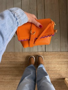 Mini Lola Two Wavy Orange + Verbena Suede