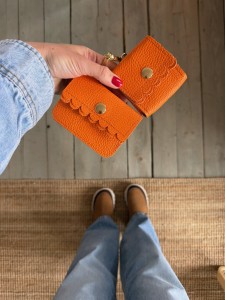 Headphone Case + Card Holder Orange 