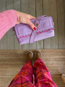 Mobiler Two Wavy Lila Croco + Fuchsia Suede Ready to Go! 