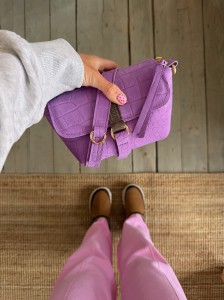 Mini Lola Lila Croco II Nubuck