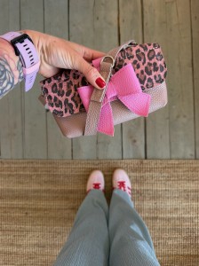 Mobiler Bow Nude + Leopard III Pink Nubuck + Bubble Gum