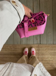 Mini Lola Bubble Gum + Leopard IV Fuchsia Nubuck