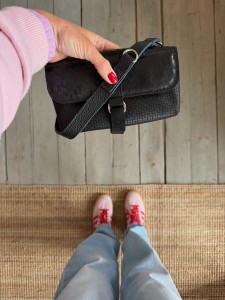 Mobiler Tiny Braided Black + Leopard I Black Nubuck