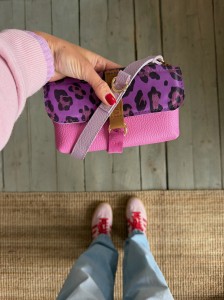 Mobiler Bubble Gum + Leopard IV Purple Nubuck + Lila