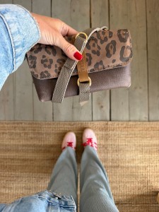 Mobiler Taupe Bubbles Vintage + Leopard IV Nubuck