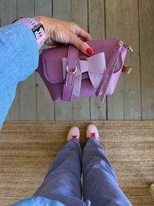 Mini Lola Bow Heather + Lila
