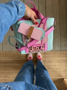 Classyclap Aqua + Bubble Gum + Pale Pink + Leopard IV Pink Nubuck
