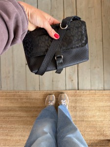 Mid Mobiler Tiny Braided Black + Leopard I Black Nubuck