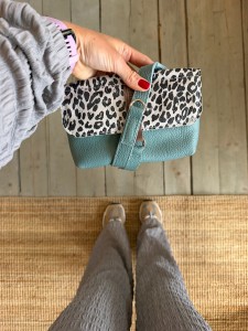 Mid Mobiler Ocean + Leopard I White Nubuck 