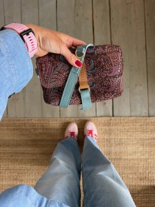 Mid Mobiler Paisley Pastel Choco Nubuck + Ocean