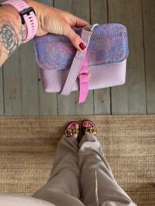 Mid Mobiler Lila + Paisley Pastel Nubuck + Bubble Gum