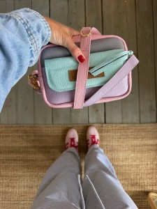 Traveller 2 v. classic Pale Pink + Grey Bubbles + Aqua + Lila