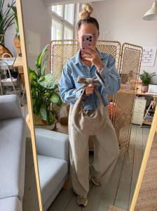 Knot Hobo Beige Corduroy Ready to Go!